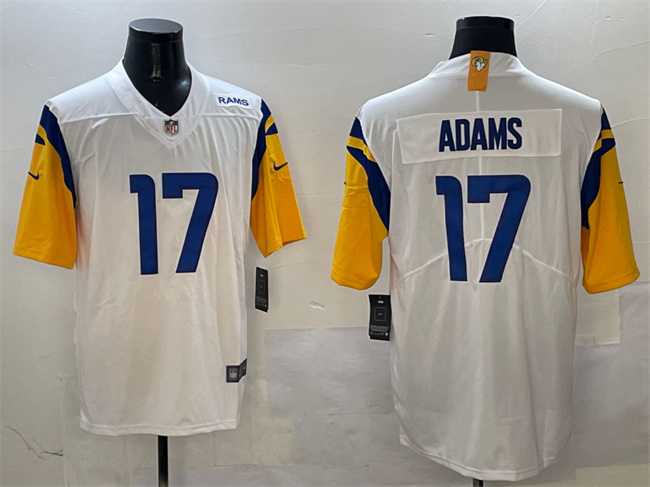 Men%27s Los Angeles Rams #17 Davante Adams White 2024 Vapor Untouchable Football Stitched Jersey->nfl m&n throwback->NFL Jersey